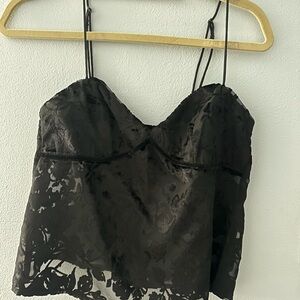 Abercrombie Black Lace Tank Top